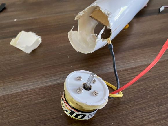 This was the first model. You can see it ripped itself from the front of the fuse.