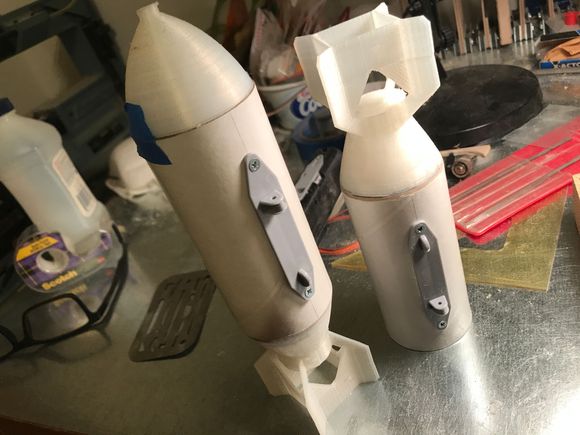 Release mounting plates installed.  Need to balance, epoxy the nose pieces in place, then ready for finishing.