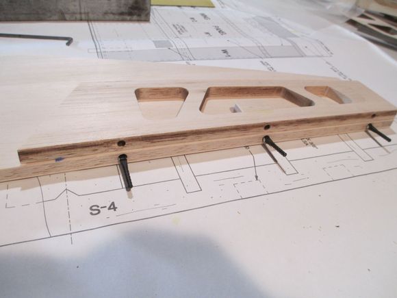 Three Robart hinge points used on each elevator half. 