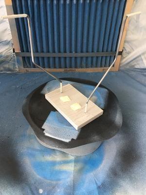 Before starting the fuselage, I visited the paint booth with the LG wires and brackets.