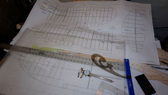 Enlarging the wing plan 107%