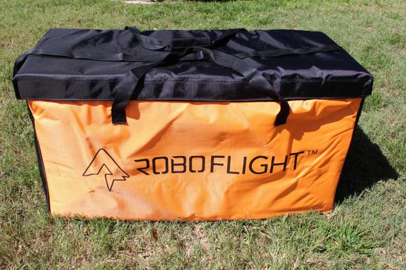 EZ to carry and includes shoulder strap.  Protects you wings and servos from damage.  heavy duty zipper are in the design and it is water resistant. Hold 2 36" long wings.  Can be used for a small drone.