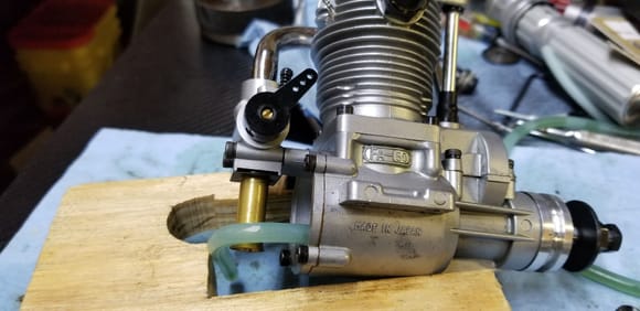Nice clean Saito 80 new carb, new bearings and new valves and gaskets.