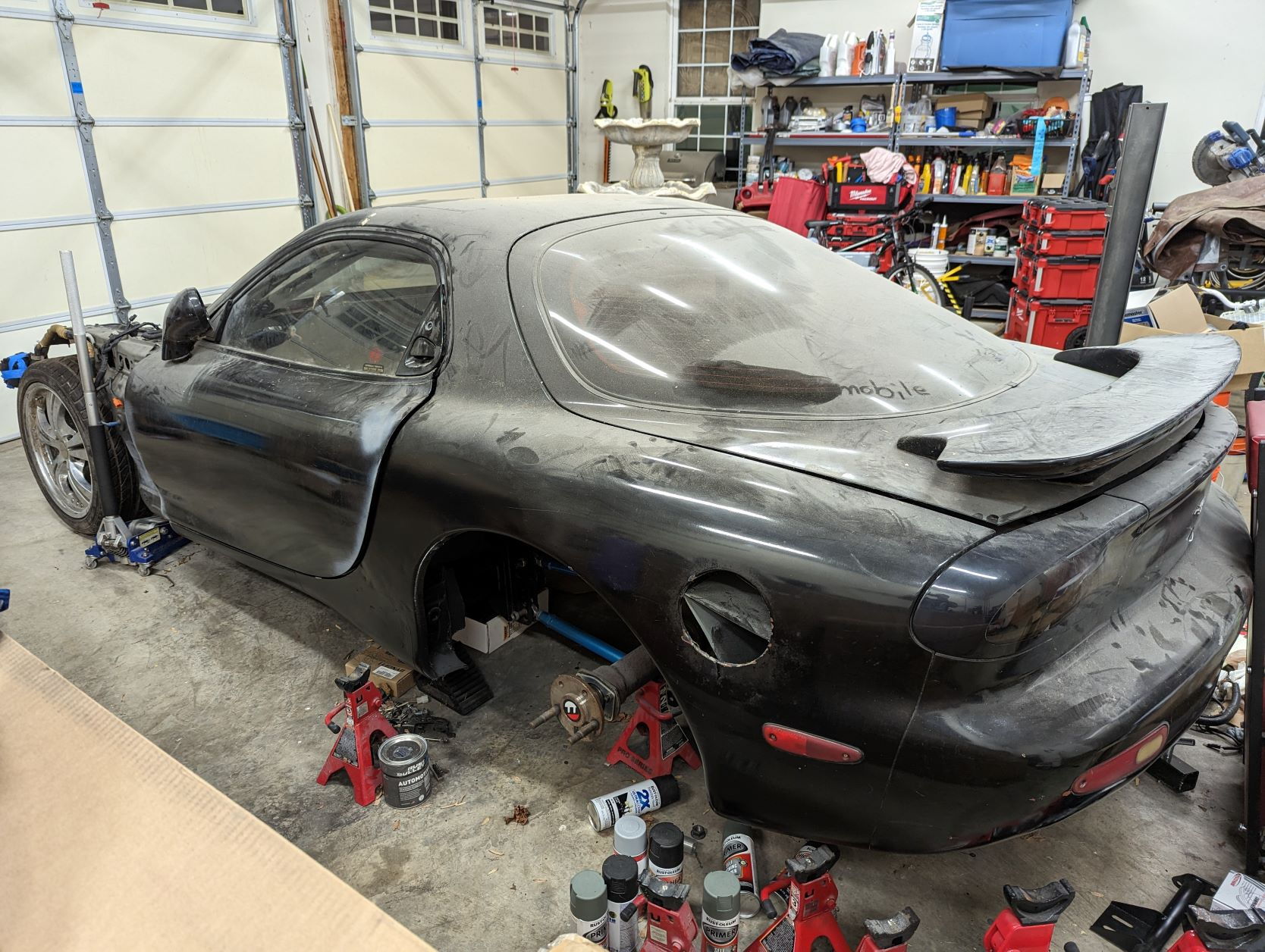 1993 Mazda RX-7 - 93 RX7 Rolling Chassis - with 9" straight axle, cage, completed suspension, more - Used - VIN JM1FD3318P0209968 - Black - Prince Frederick, MD 20678, United States