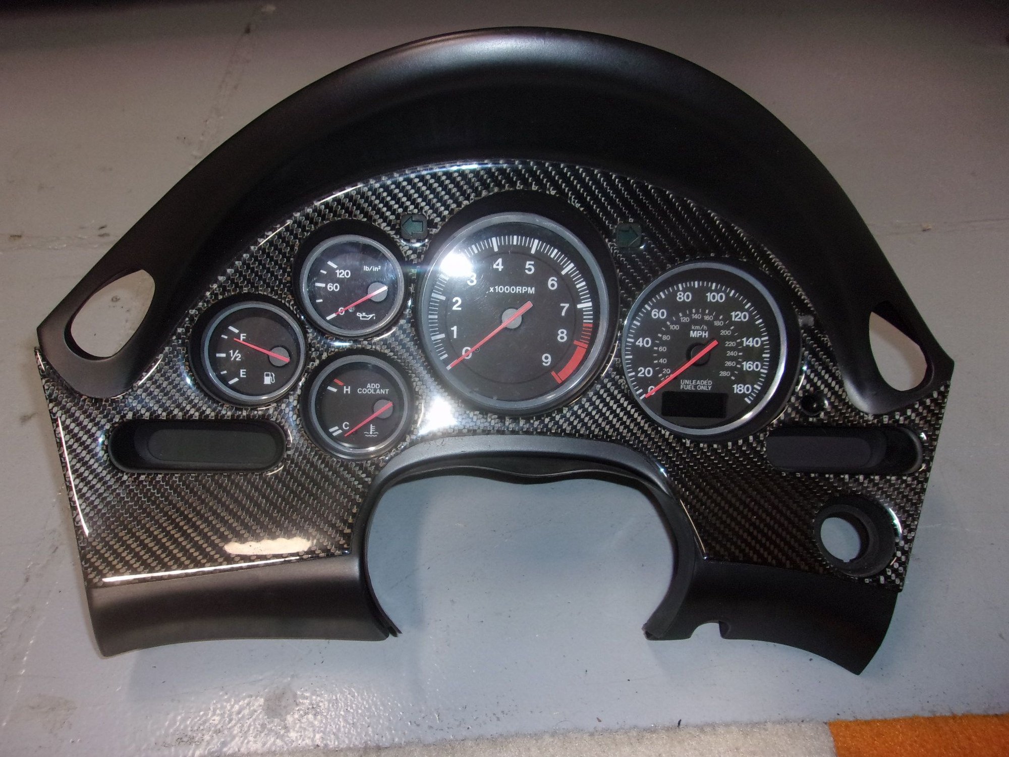 Interior/Upholstery - Gauge Cluster / Hood / Face - Used - 1993 to 2002 Mazda RX-7 - Murfreesboro, TN 37130, United States