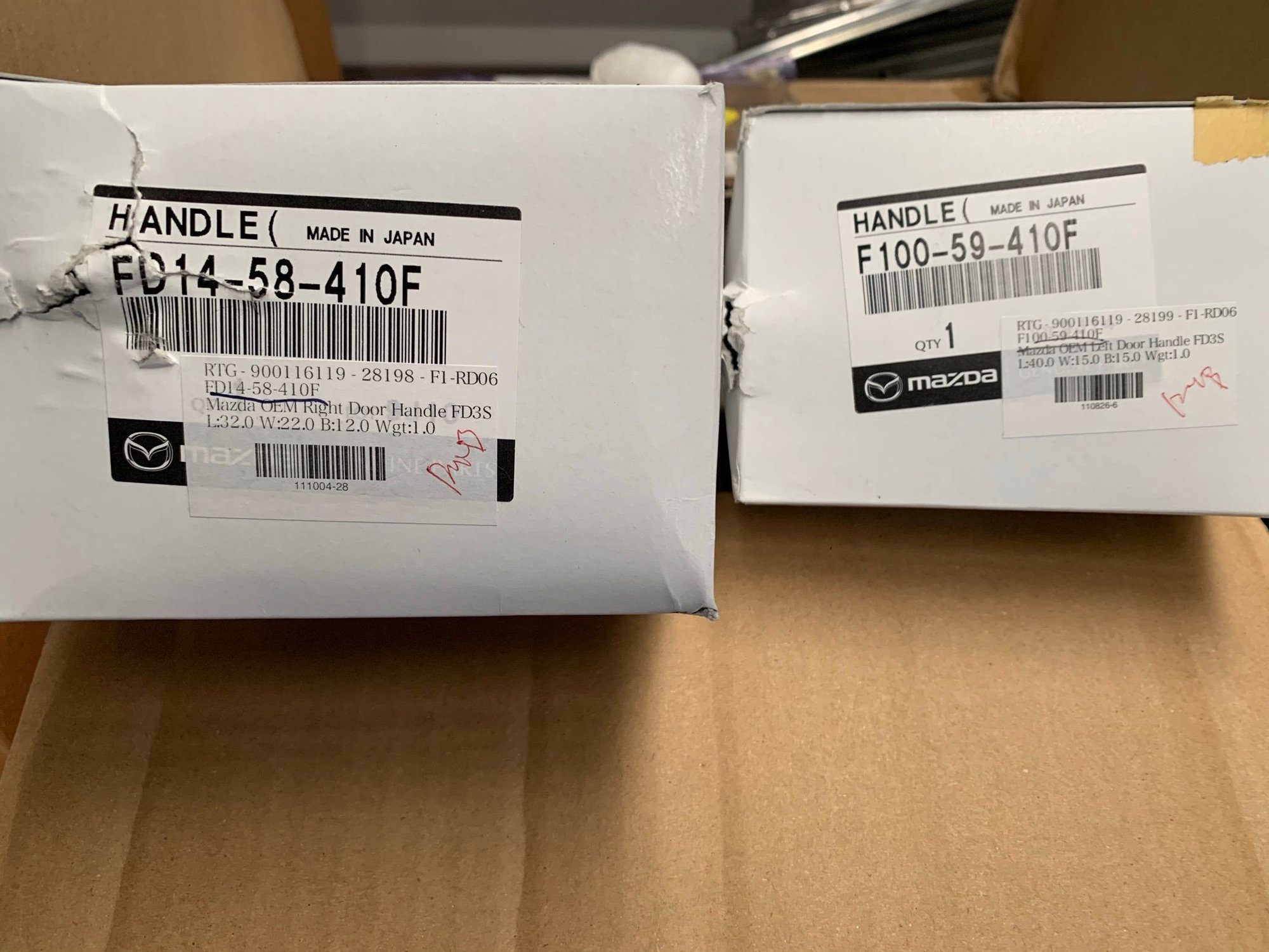 1993 Mazda RX-7 - OEM Door Handles -Exterior (Brand New) L&R - Exterior Body Parts - $220 - Pasadena, CA 91106, United States