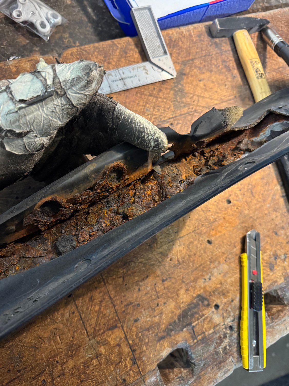 Here are details on how the sheet is fused with the foam