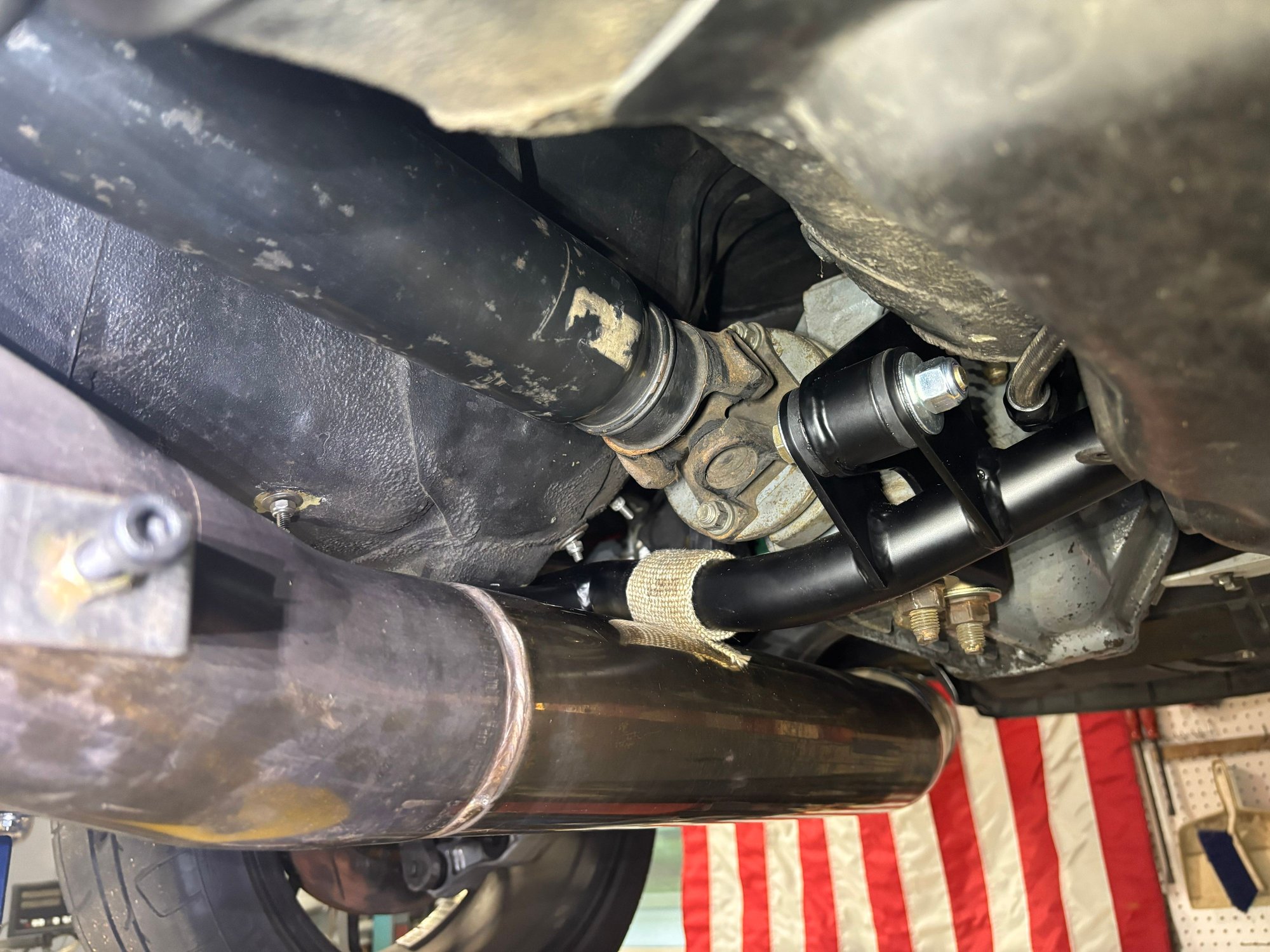 Sikky diff mount and HKS exhaust contact (with protective exhaust wrap) 