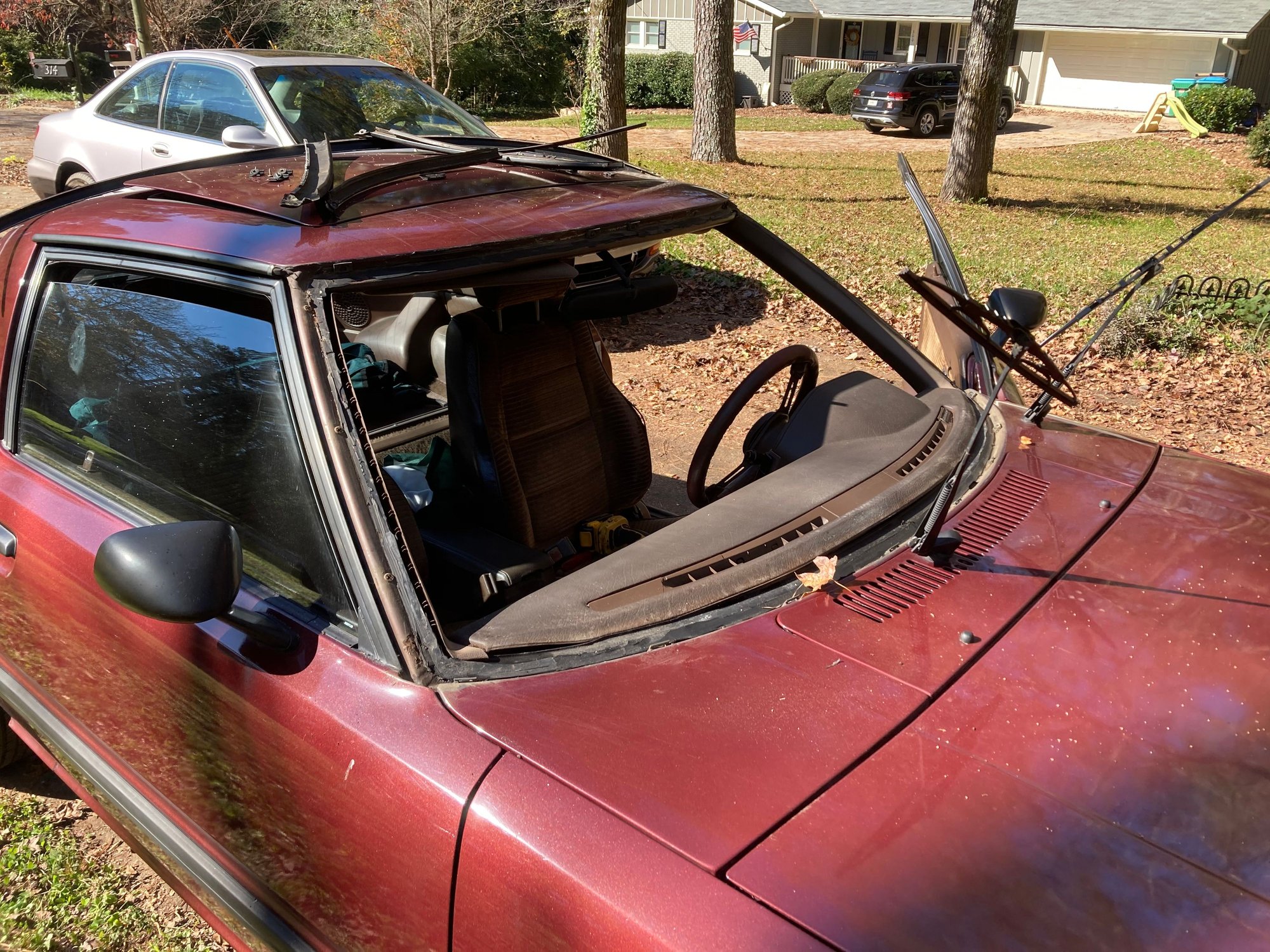 Exterior Body Parts - 1979 -1985 metal upper windshield trim - New or Used - 1978 to 1985 Mazda RX-7 - Lilburn, GA 30047, United States