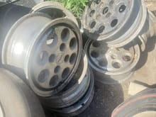 8 14" RX7 phone dial rims.  Buy any set of wheels/tires and these are free.