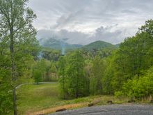 View out of the AirBNB, you can see the gravel road.  Good amount of elevation coming up!