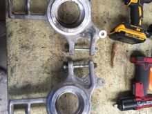 Rear Knuckles bushings pressed out and cleaned