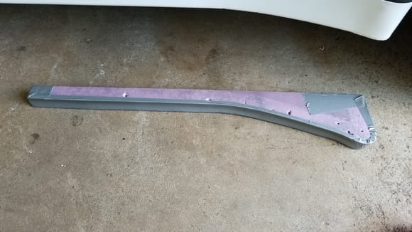 Make your foam spacer if you want a low side skirt  