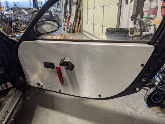 Another great product from LRB Speed. I went with a flat door panel as I knew the seats going in the car had large shoulder bolsters and I would need more room. These are being powder coated wrinkle black as well.
