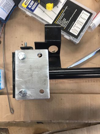 Aluminum block spacer above view