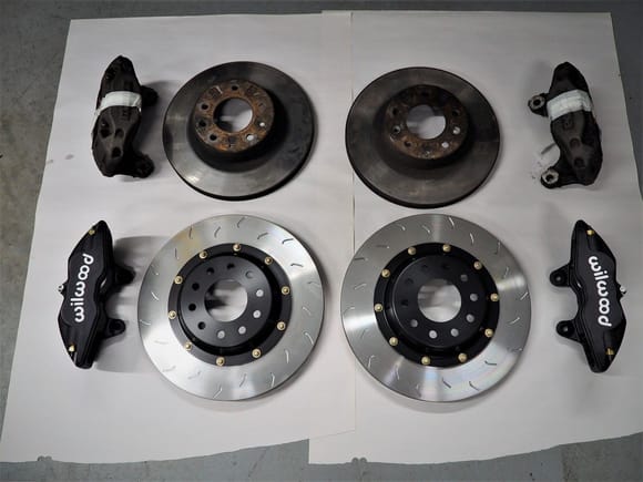 Old front rotors and calipers vs new