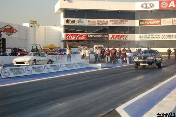 RENE VS PICA from Puerto Rico @ Pomona,this will be a 
classis picture for me personally...i race him LOL.
