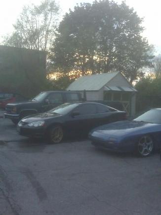 My Rx7 and my buddy's RSX