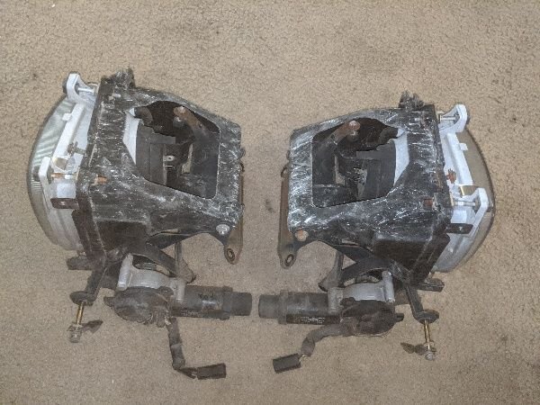 Lights - FD Headlight Assemblies with Motors/Hinges NO COVERS - Used - 1992 to 2002 Mazda RX-7 - Arden, NC 28704, United States