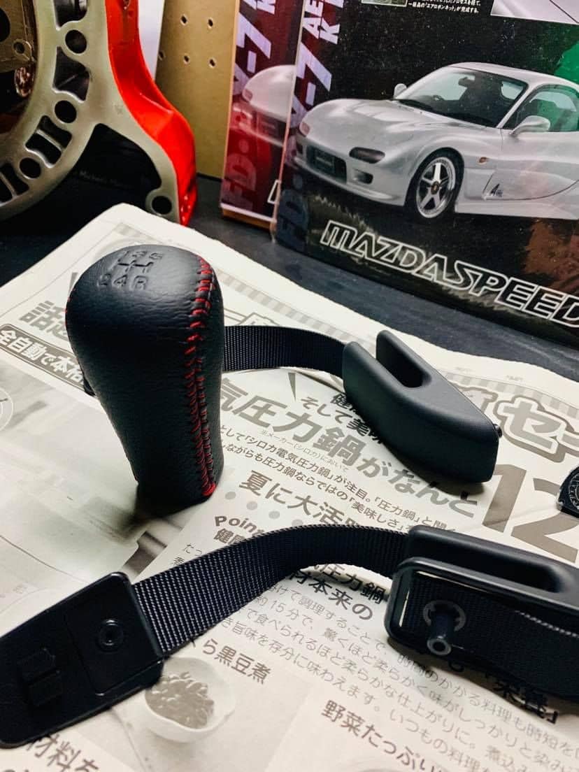 Interior/Upholstery - New Spirit-R Shift Knob and pair of OEM black Seat Belt Guides - New - 0  All Models - Morristown, NJ 07960, United States