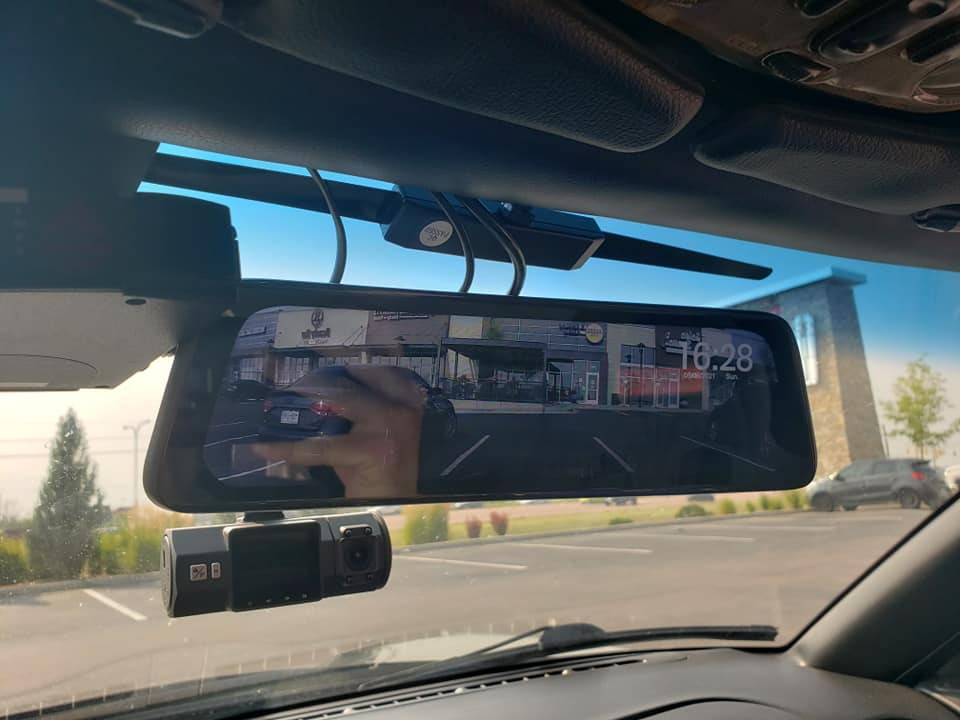 AUTO-VOX V5PRO 1080P 9.35'' OEM Rear View Mirror Camera, Full Laminated  Ultrathin Touch Screen Mirror Dash Cam Front and Rear with No Glare, Super