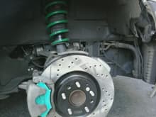 my suspension set up, TEIN s-tech spring with Stoptech drilled/slotted rotors and project Mu b-force pads