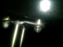 Hood latch with factory screws and washers, it wouldnt latch so we placed the washers on and now its perfect :)
