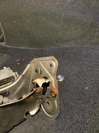 Exhibit A - a snapped clutch pedal bracket 