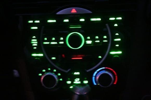 Green light change over of the console