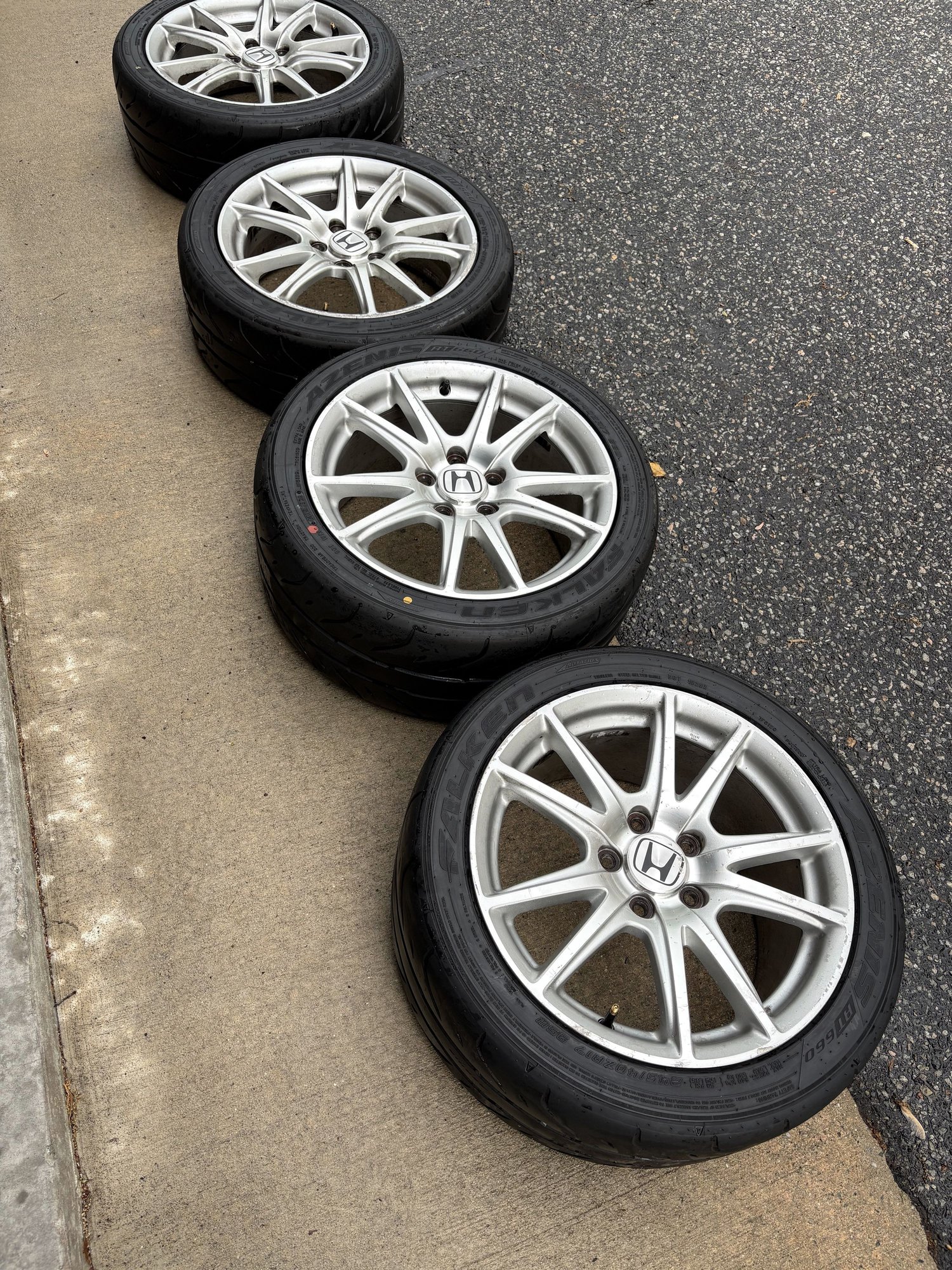 Wheels and Tires/Axles - OEM AP2v1 Wheels with RT660 tires - Used - 2000 to 2009 Honda S2000 - Westwood, NJ 07675, United States
