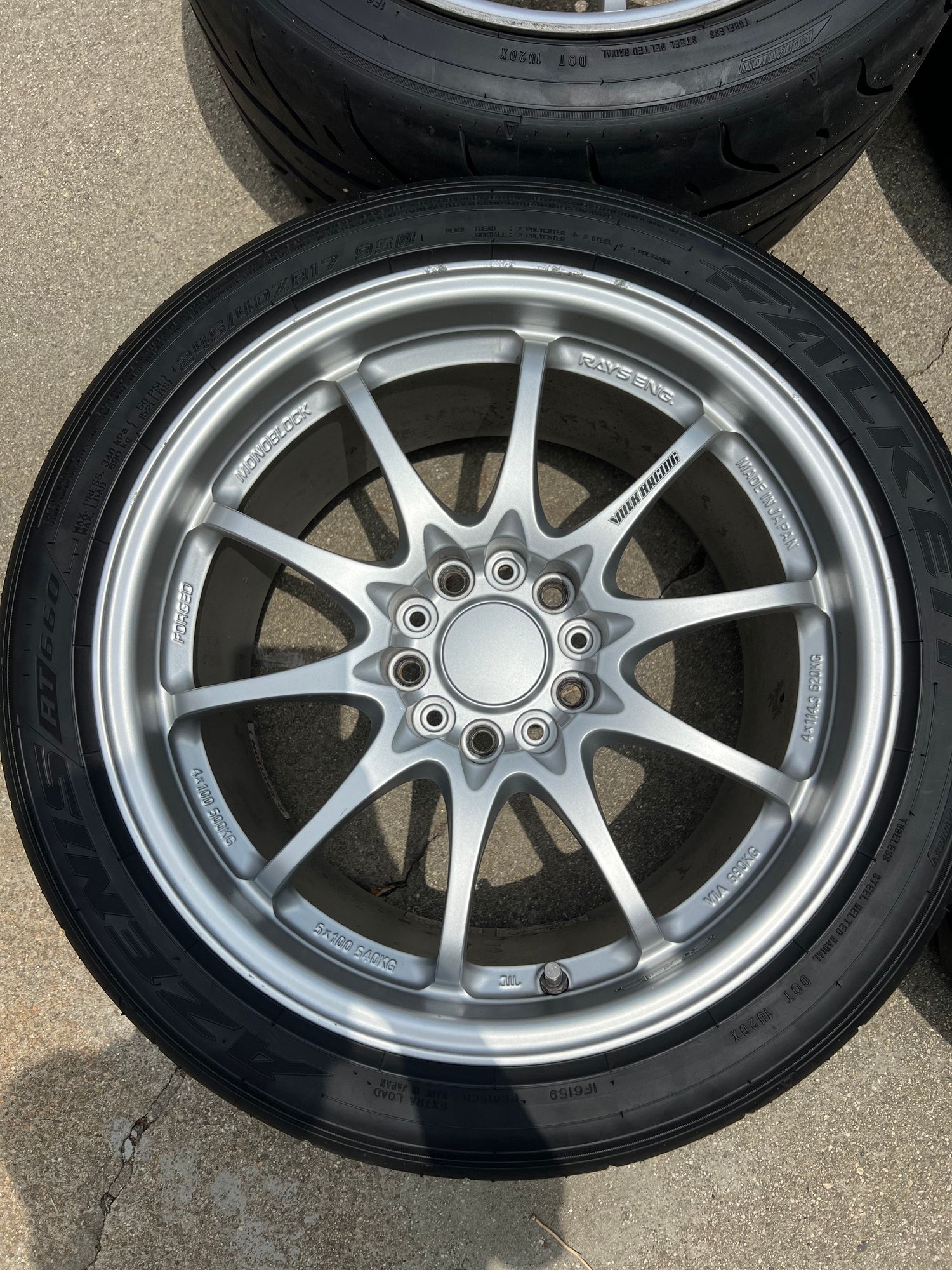 Wheels and Tires/Axles - Rays Volk Racing CE28N Titanium Silver 17x9.5 +47 5x114.3 Unicorn spec BBK friendly - Used - All Years Honda S2000 - Monterey Park, CA 91755, United States