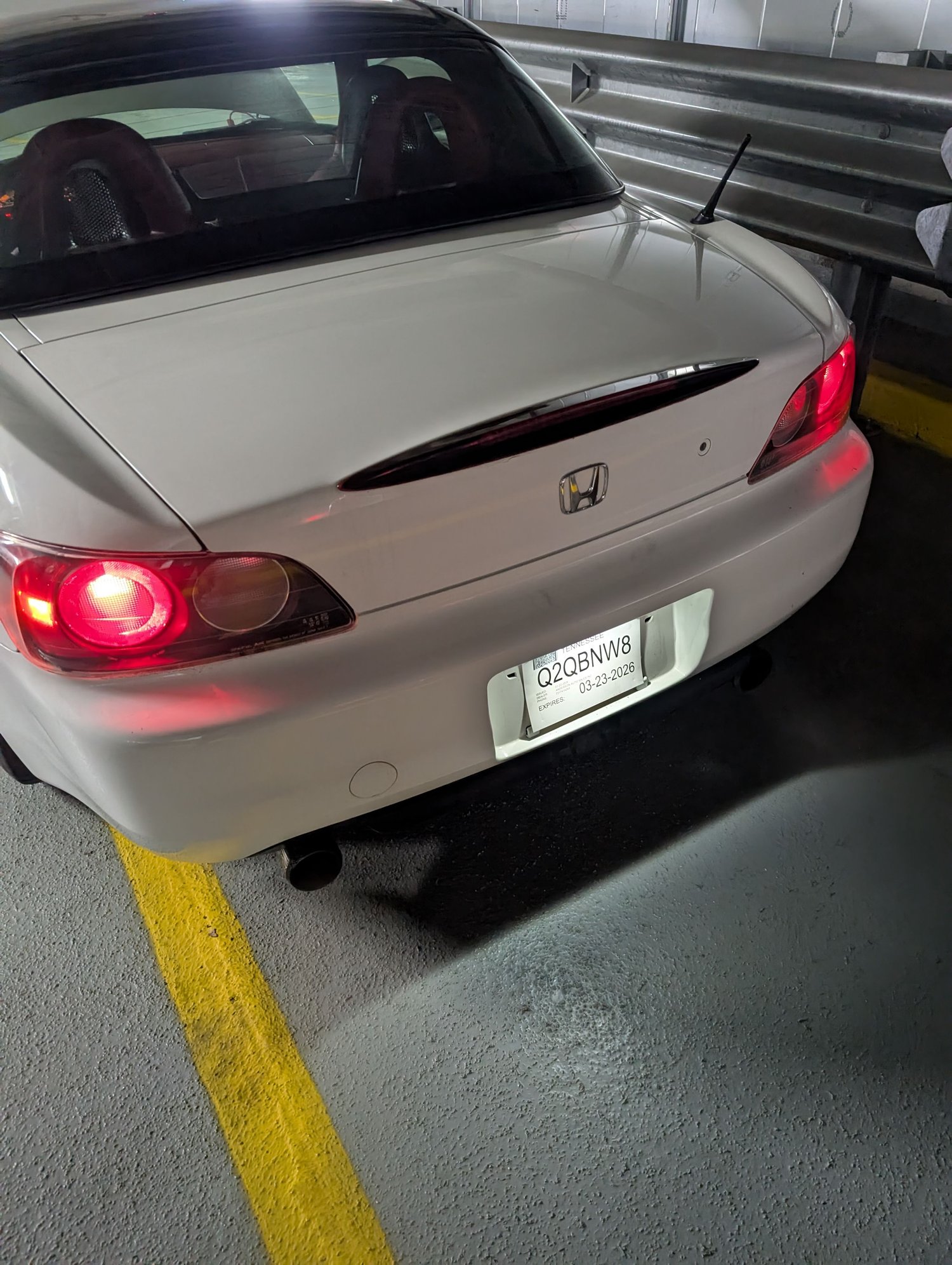 Rear running light and plate lights 