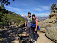 My son, one grand dog of two, and me on 3-18-2017.