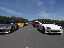 Line up for the parade lap