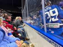 I love this shot, when they first smashed the boards my granddaughter thought they going to be in her lap.