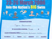 Swimathon certificate