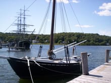 Small sailboat at Mystic Seaport