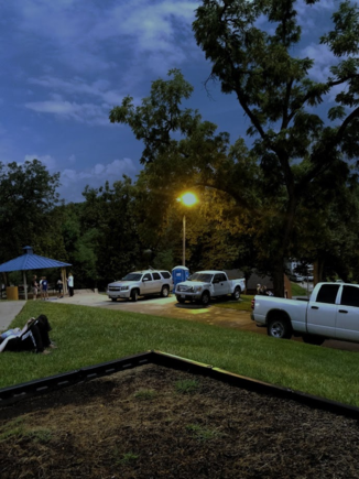 Total eclipse at from 1:09 to 1:11PM.  The park lights came on and crickets and birds chirped.