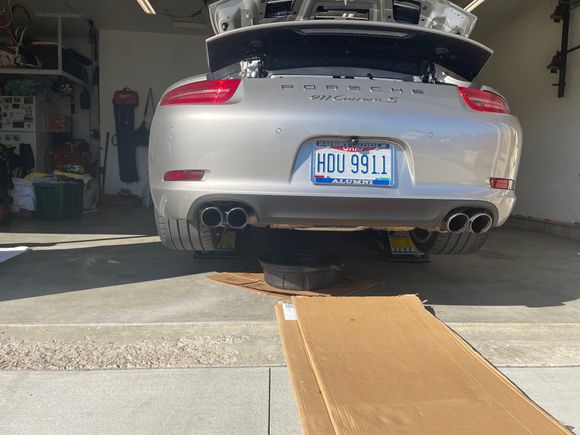 Draining the old oil