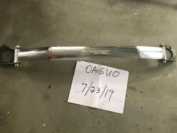 GTSPEC front tower brace.  A very nice well made bar, never used.  $120 plus shipping.