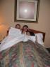 Who's in bed?