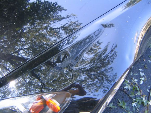 Dent on drivers side fender