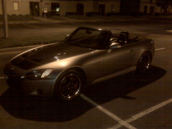 My car after installing new vis hood, lowering springs, and