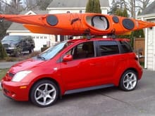 It holds kayaks