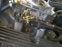 Showing off that nicely polished Holley carb