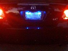 blue led for license plate lights