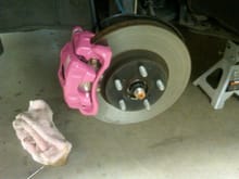 pink brake caliper :)