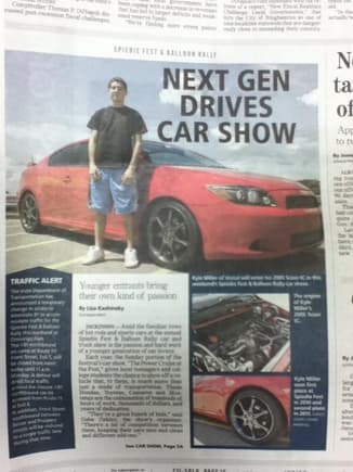 Making the front page paper to support the new generation into cars