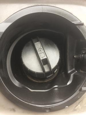 Here is how clean is the area of the tank gas cap.