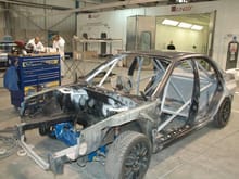 the bare shell before painting at greyhound ford (yes ford!)